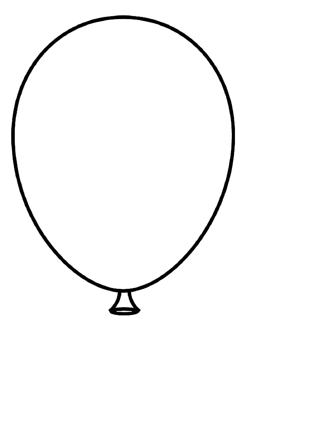 Воздушный шарик трафарет