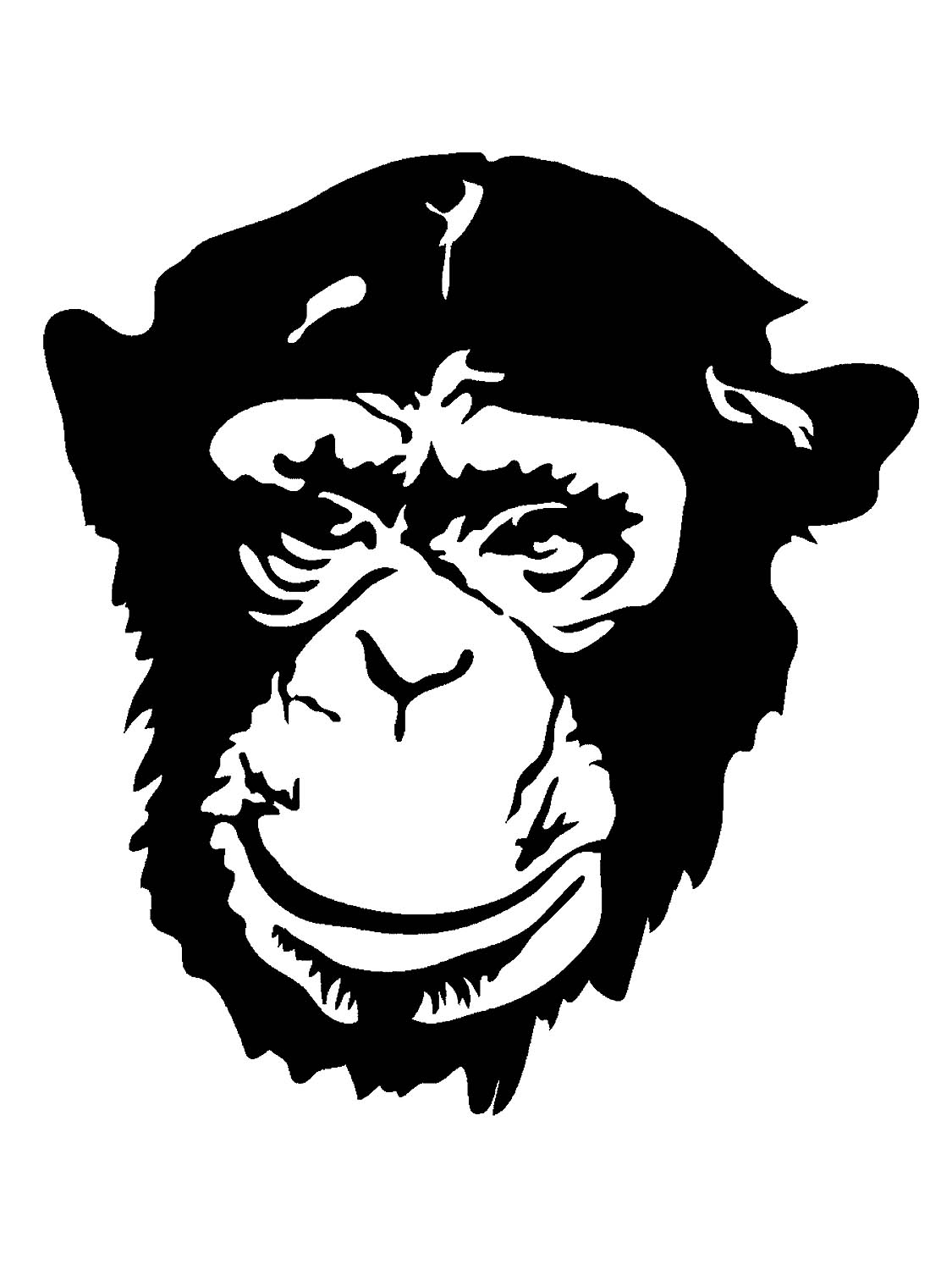 Monkey stencils - Free stencils and template cutout printable
