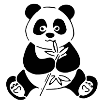 Panda stencils - Free stencils and template cutout printable