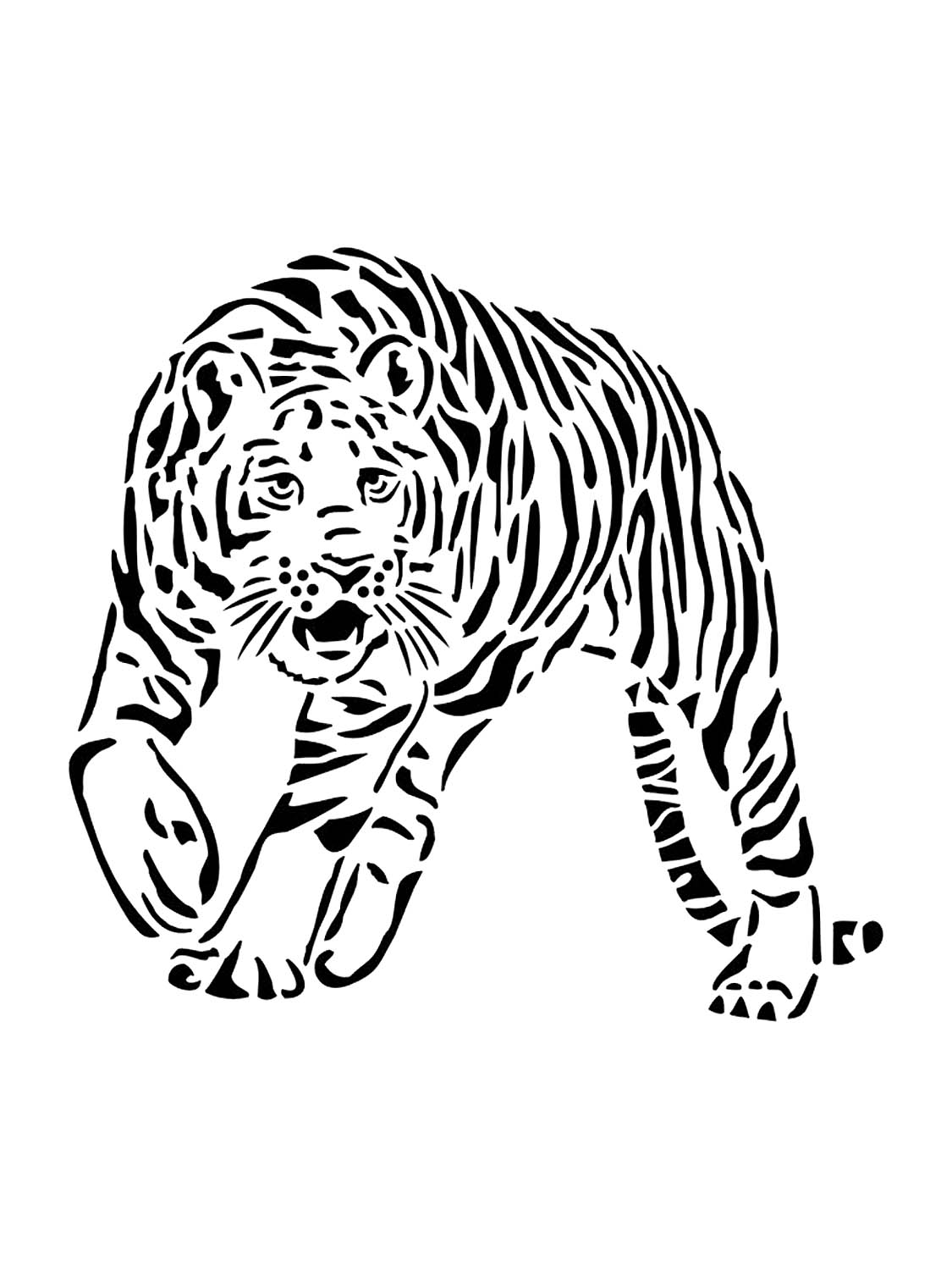 Tiger Stencils Free Stencils And Template Cutout Printable 4748
