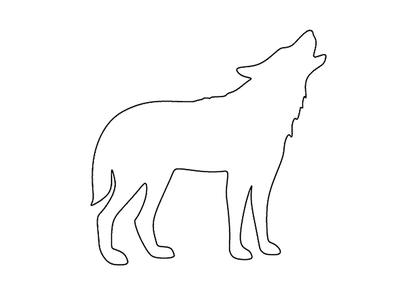 Wolf stencils - Free stencils and template cutout printable