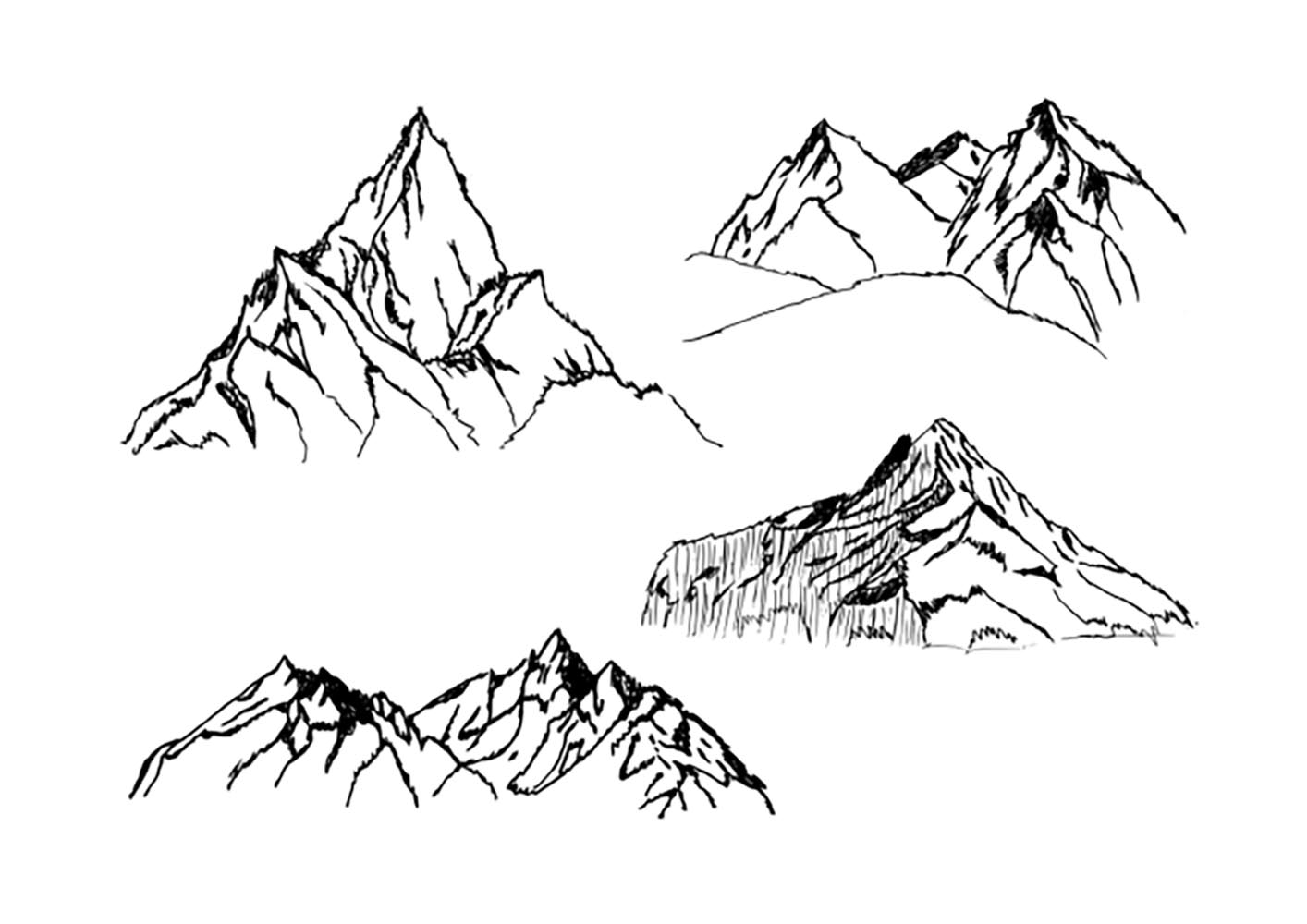 рисунок горы для детей