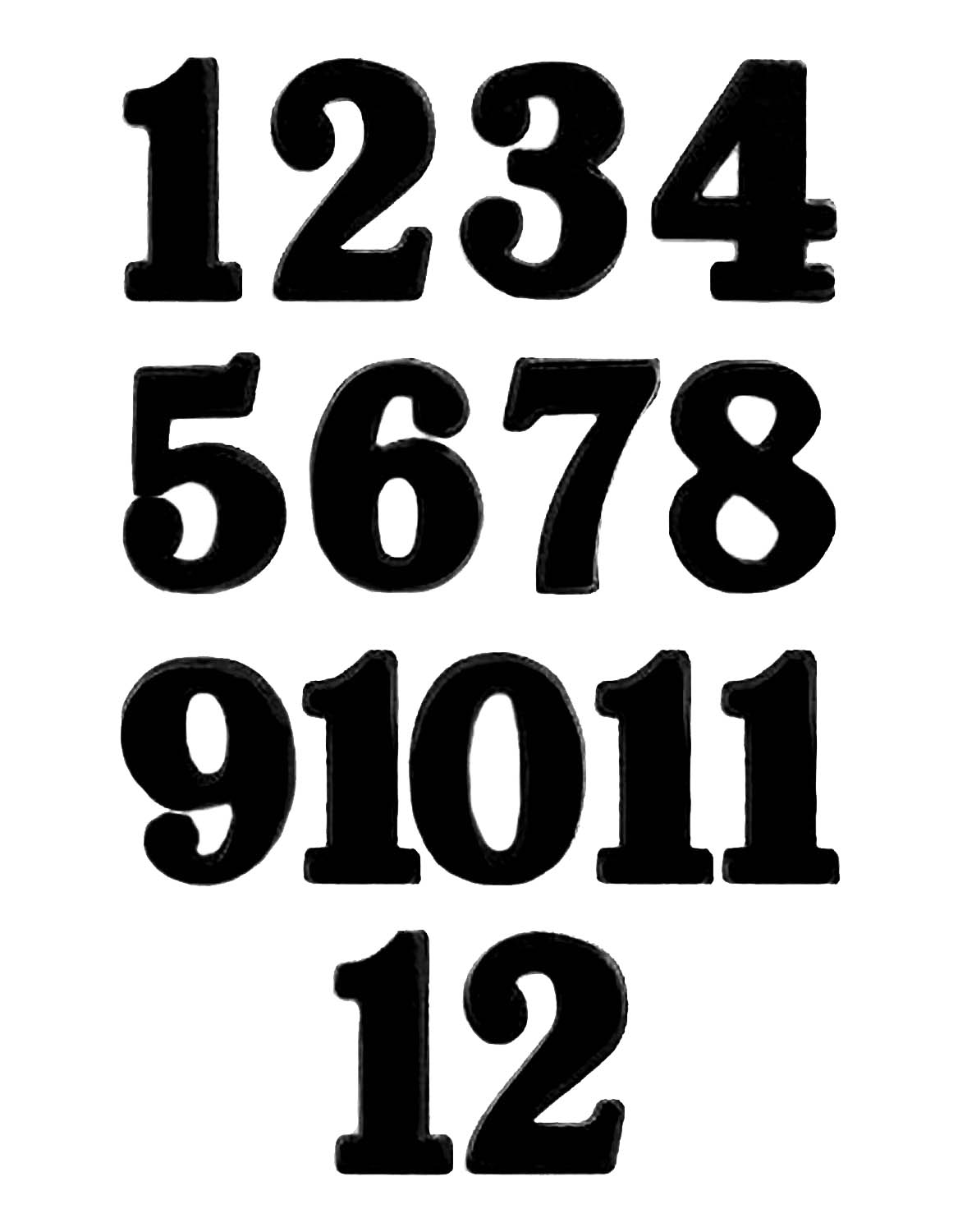 Любой от 1 до 12. Цифры для часов. Цифры для циферблата. Красивые цифры. Трафарет "цифры".