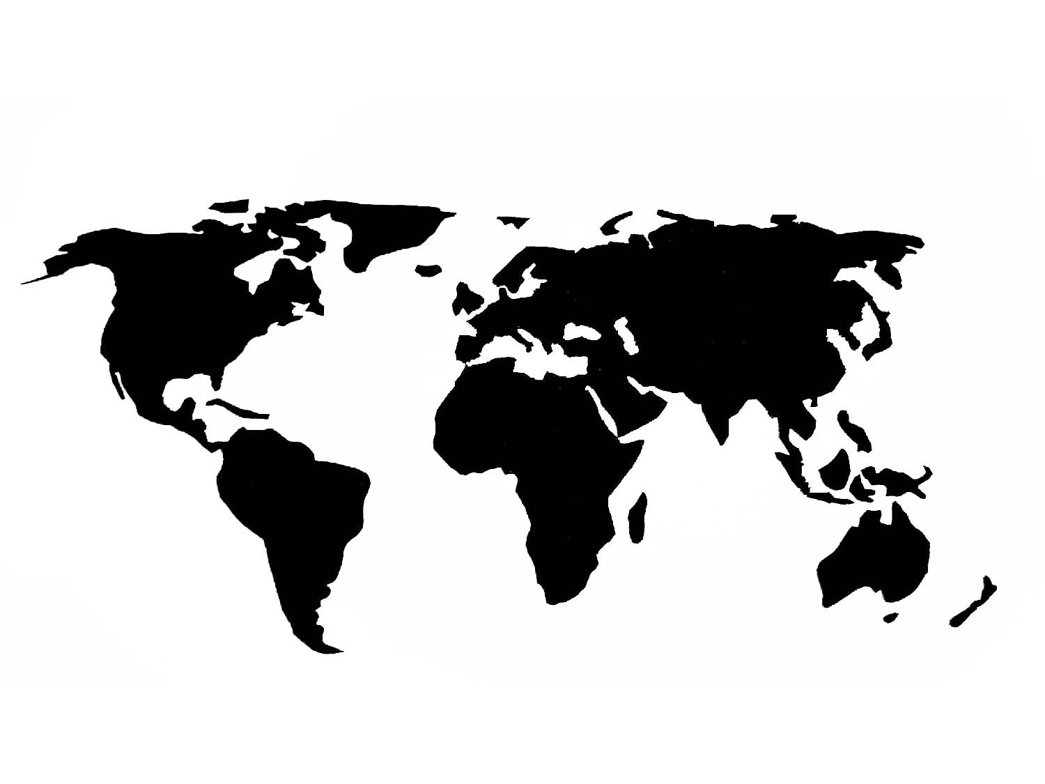 World Map stencils - Free stencils and template cutout printable